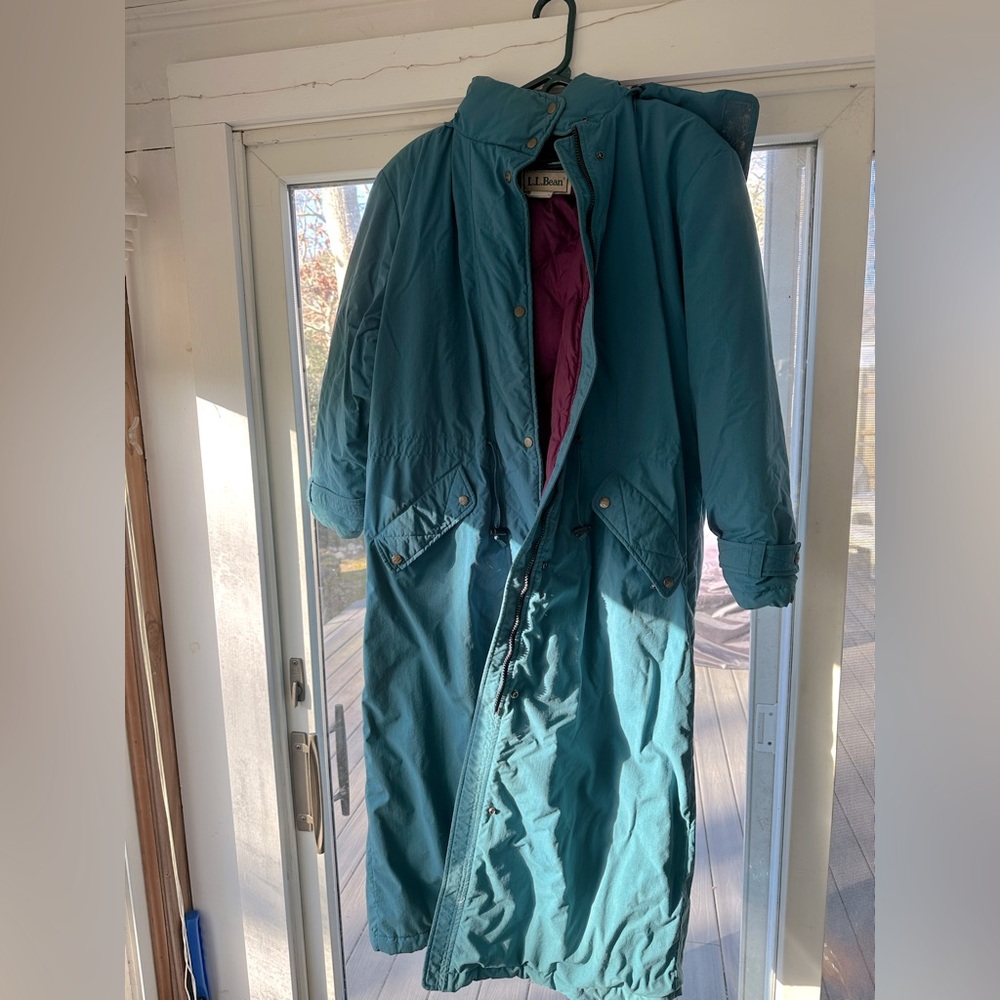 Vintage LL Bean  Goose Down Long Parka Jacket Women’s Size L Coat
